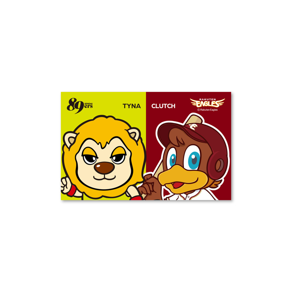 仙台89ERS&times;楽天イーグルス コラボステッカー 2025-26(ティナ&times;クラッチ) 詳細画像 1カラー 1